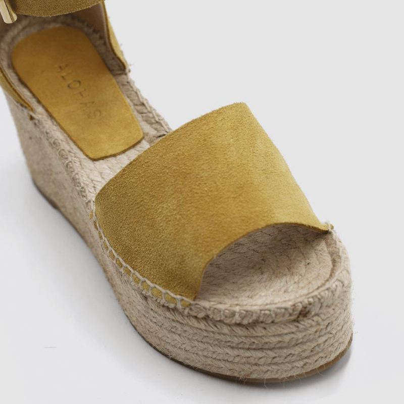 Yellow Alohas Karmen Women's Espadrilles | IBKVW4135